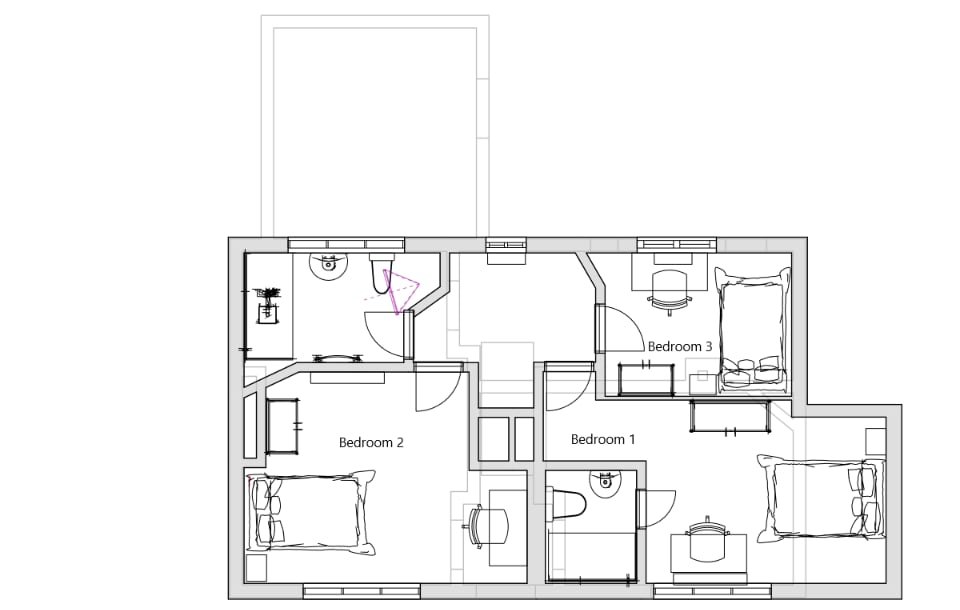 Floor plan of first floor